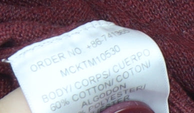 McKenzie Red V-Neck Pullover Jumper Men L
