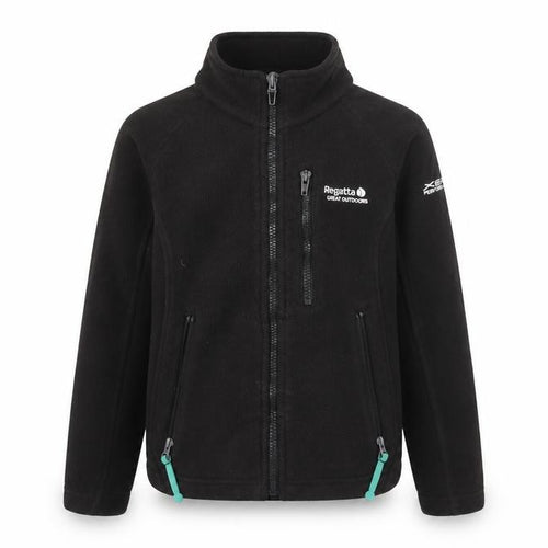 Regatta Boys Black 7 Years Basic Fleece Jacket