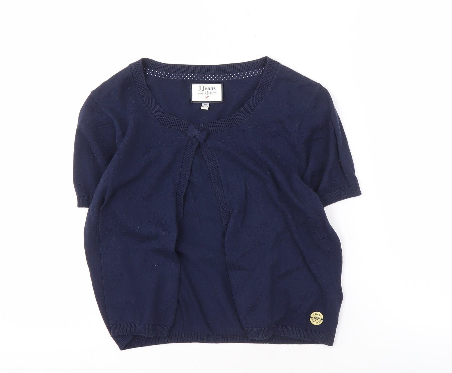 Jasper Conran Girls Navy Cardigan 12-13 Years Cotton