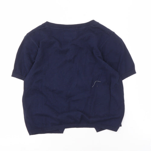 Jasper Conran Girls Navy Cardigan 12-13 Years Cotton