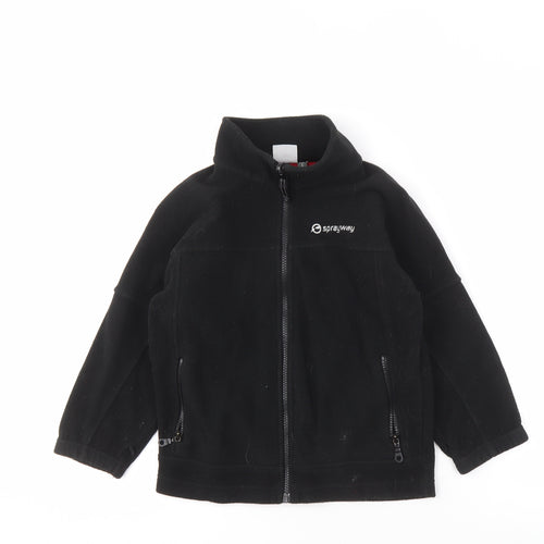 Sprayway Boys Black Fleece Jacket Size 6 Years
