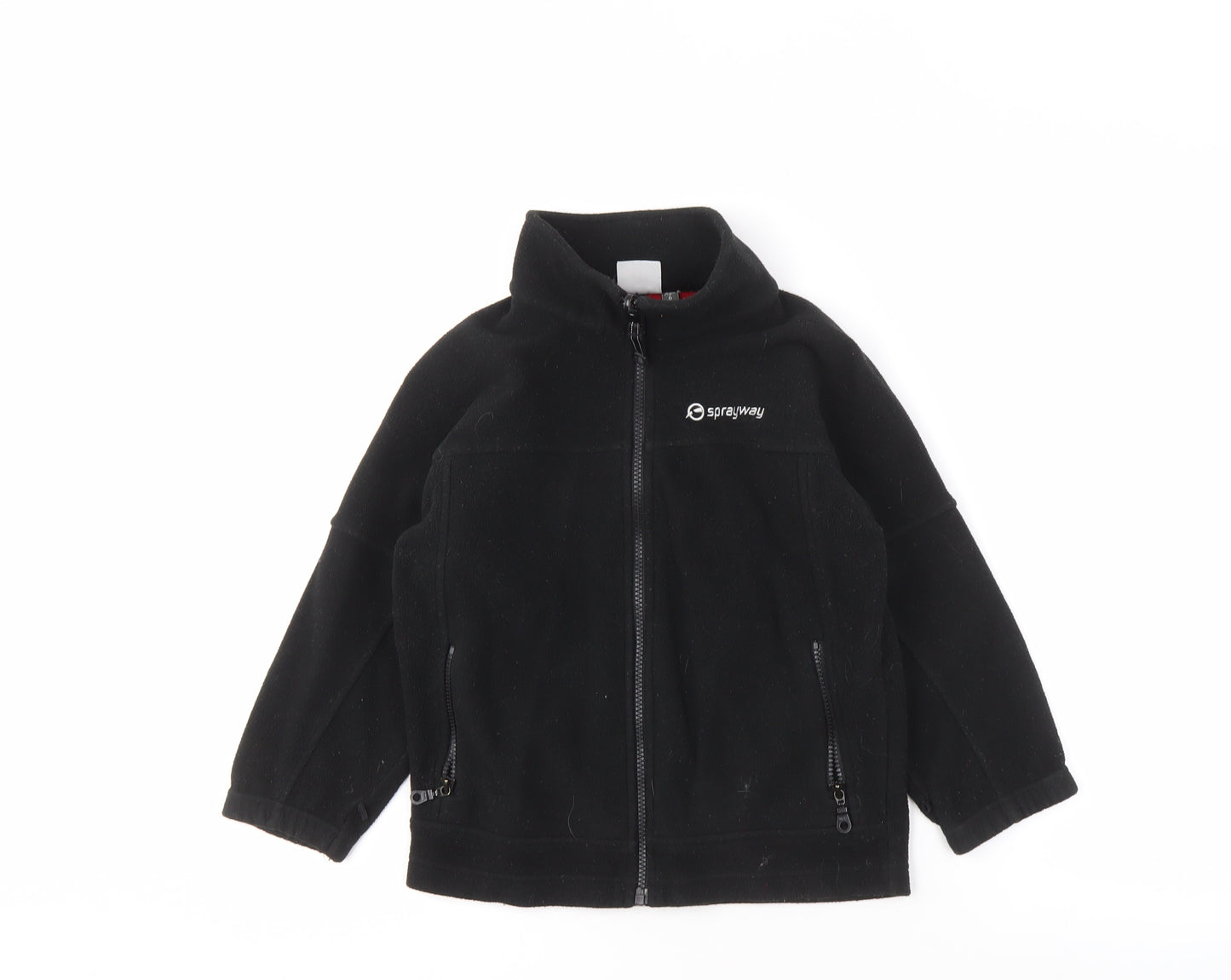 Sprayway Boys Black Fleece Jacket Size 6 Years