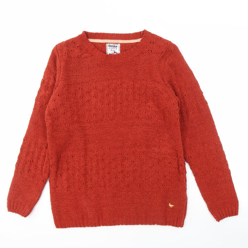 Country Rose Women's Red Knit Pullover Jumper Size S