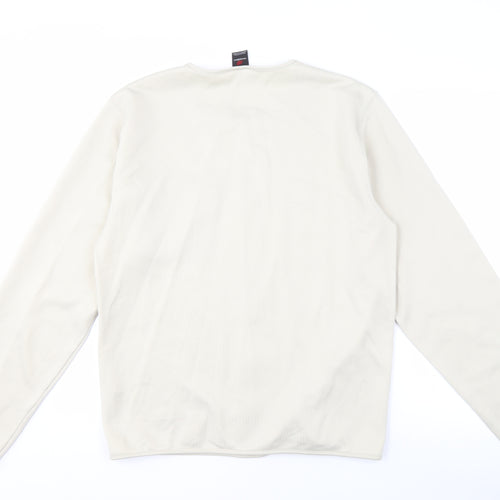 New Balance Men's Beige Sweatshirt S Zip Accent