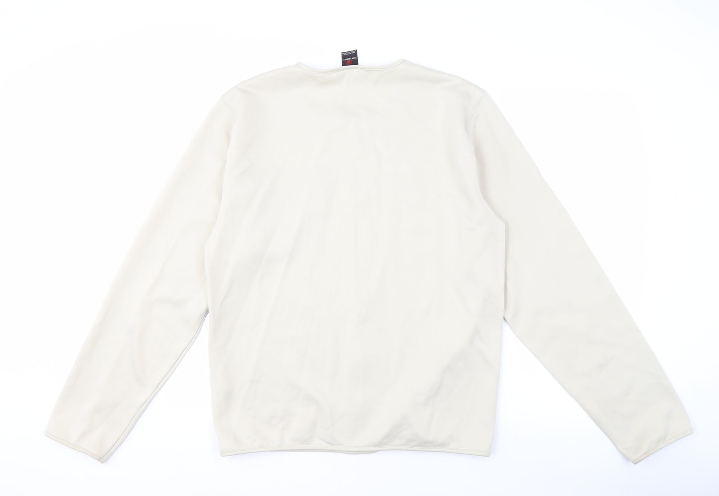 New Balance Men's Beige Sweatshirt S Zip Accent