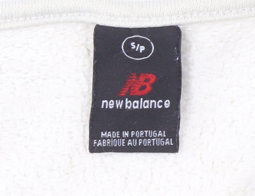 New Balance Men's Beige Sweatshirt S Zip Accent