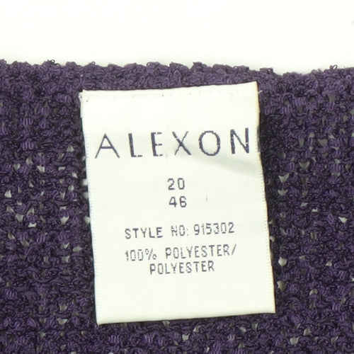 Alexon Purple V-Neck Women's Top Size 20