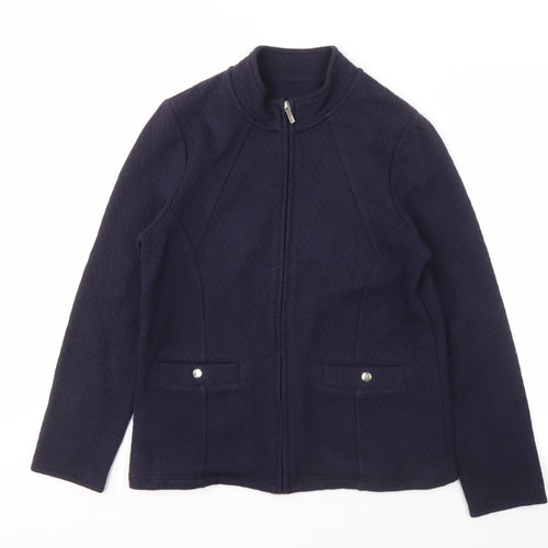 Viyella Women's Blue Full-Zip Cotton Jacket M