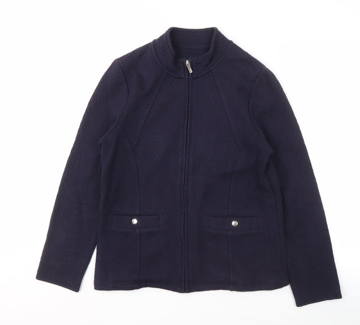 Viyella Women's Blue Full-Zip Cotton Jacket M