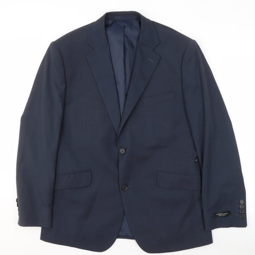 Dehavilland Men's Blue Blazer, 40S, Formal Attire