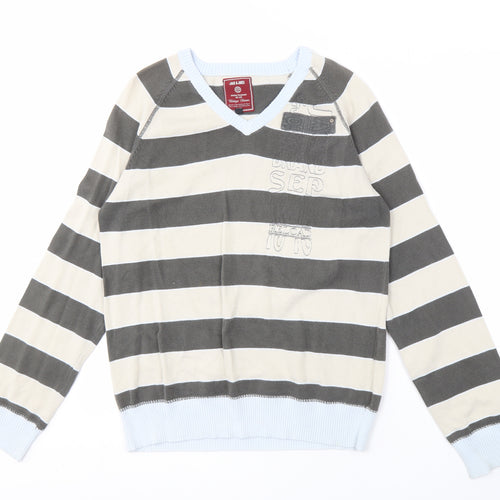 Jack & Jones Men's Multicoloured Striped Pullover, Size S