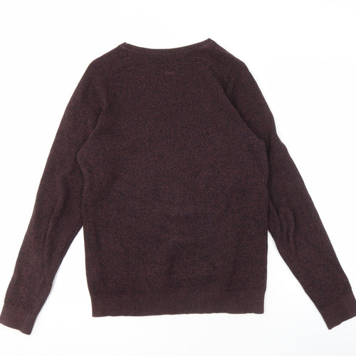 Jack & Jones Men's Brown Pullover Jumper M Wool Crew Neck