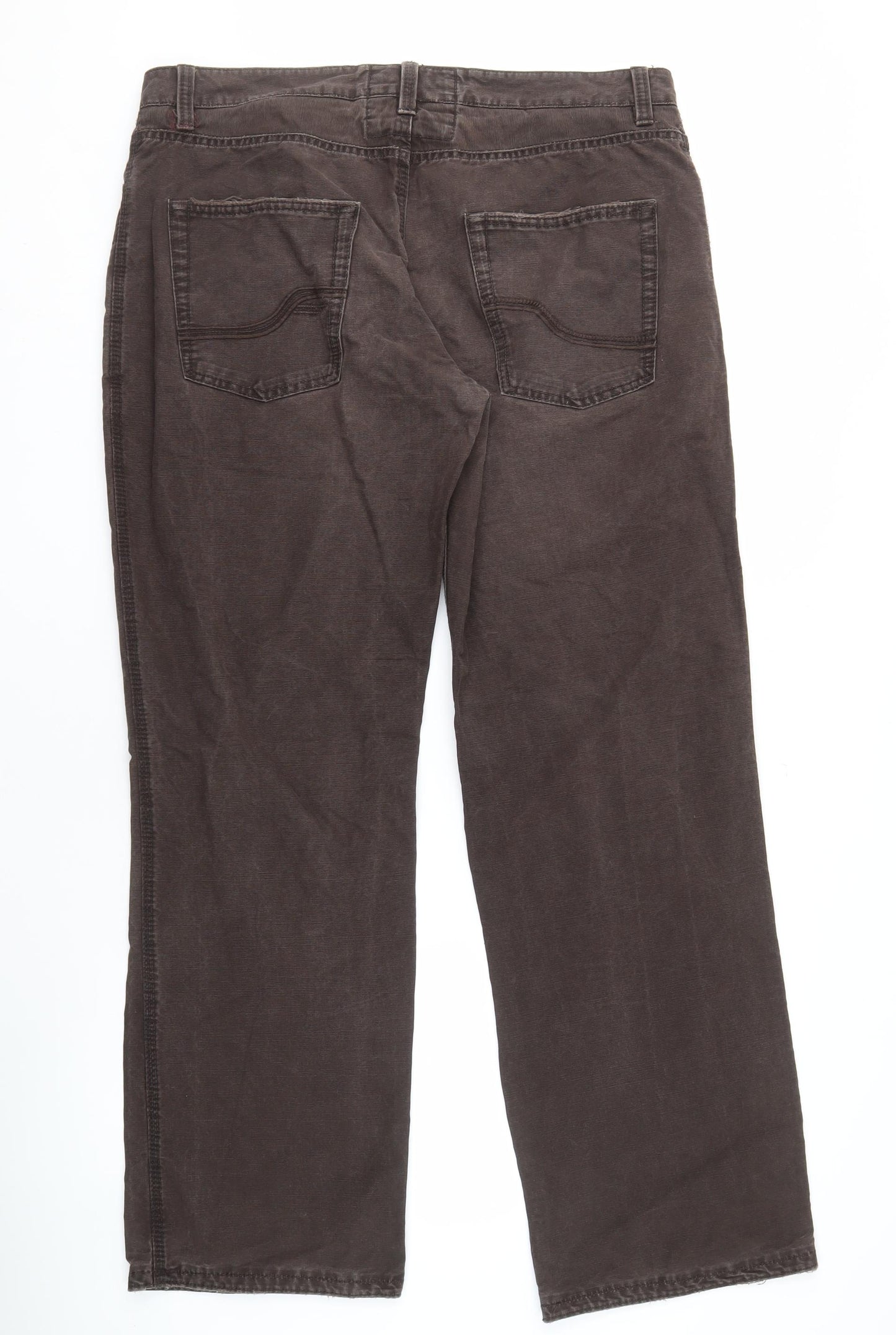Fat Face Men's Brown Corduroy Straight Jeans 38