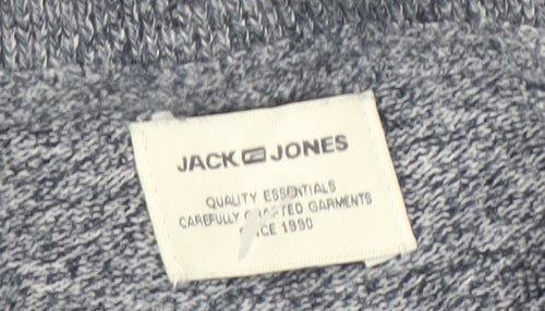 Jack & Jones Men's Grey Cotton Jumper Size M