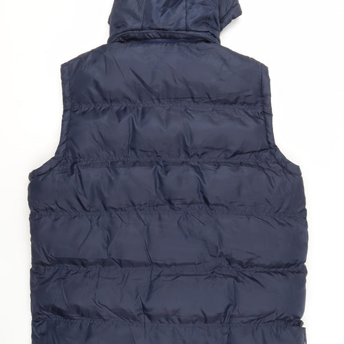 Mountain Essentials Men's Blue Hooded Puffer Jacket L