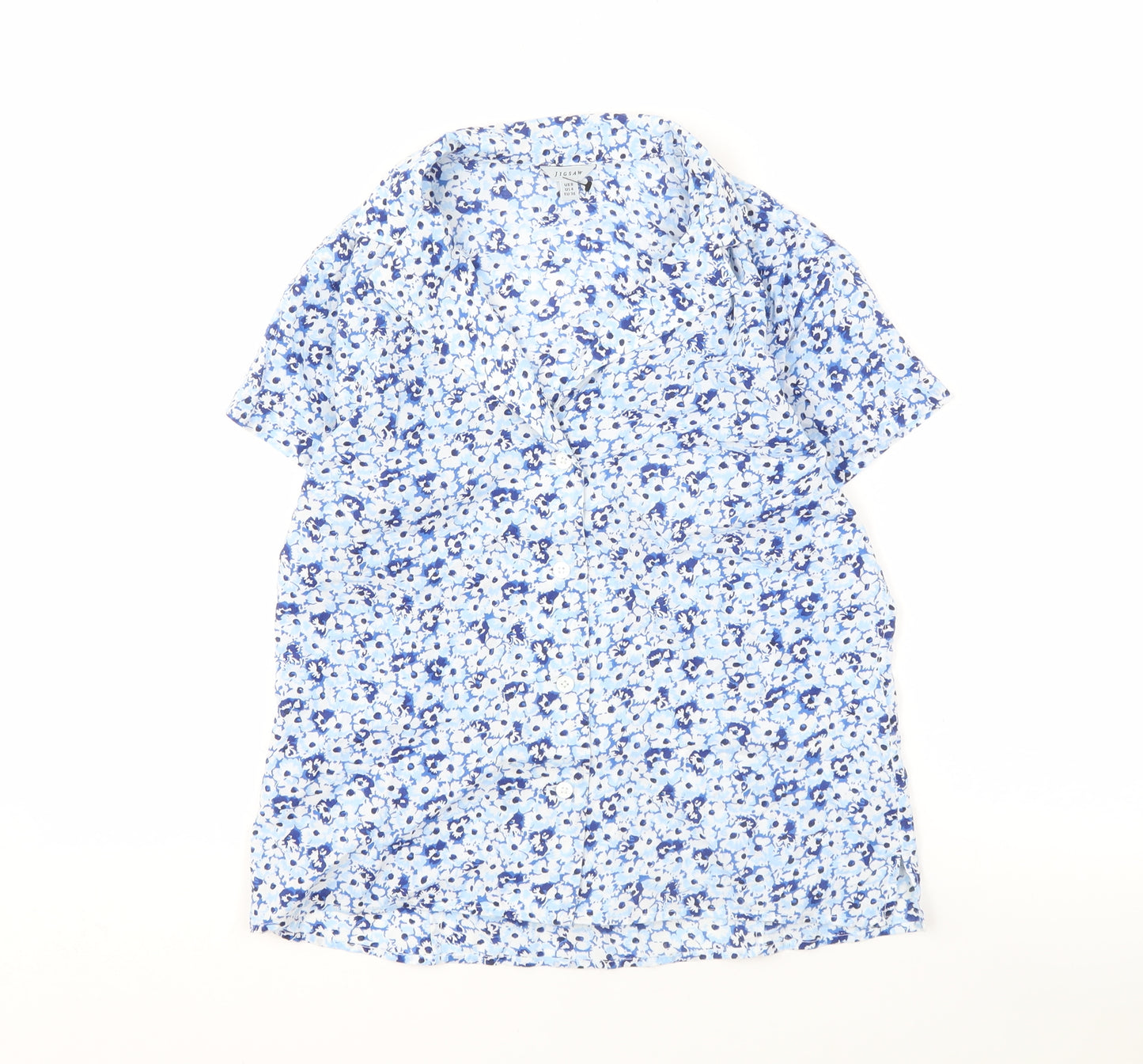 Jigsaw Women’s Floral Button-Up Shirt UK Size 8