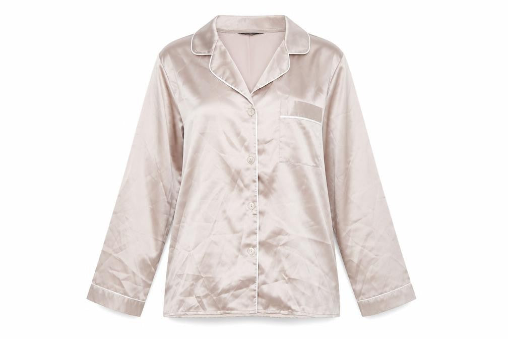 Front view of Jasper Conran Women's Beige Pyjama Top, size 16