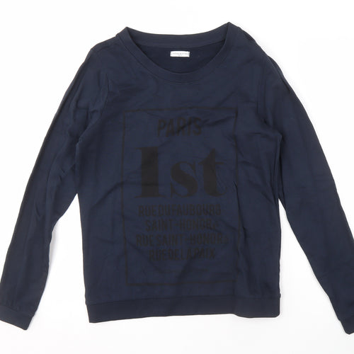 Jacqueline de Yong Blue Graphic Sweatshirt M Unisex