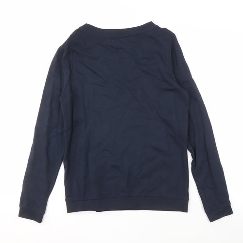 Jacqueline de Yong Blue Graphic Sweatshirt M Unisex