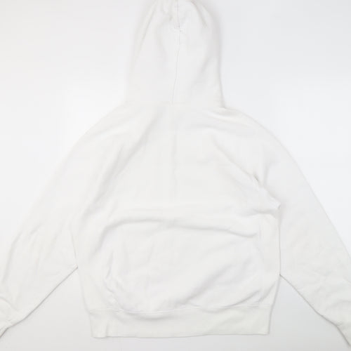 Champion Men's White Hoodie - Medium, Pullover, Logo