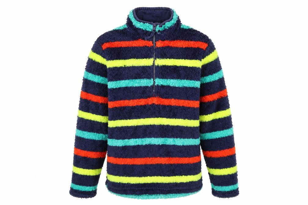 Mountain Warehouse Boys Fleece Striped Full Zip Sweatshirt 11-12Y