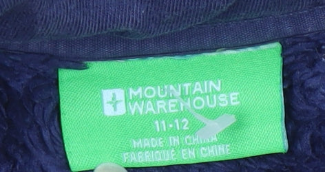 Mountain Warehouse Boys Fleece Striped Full Zip Sweatshirt 11-12Y