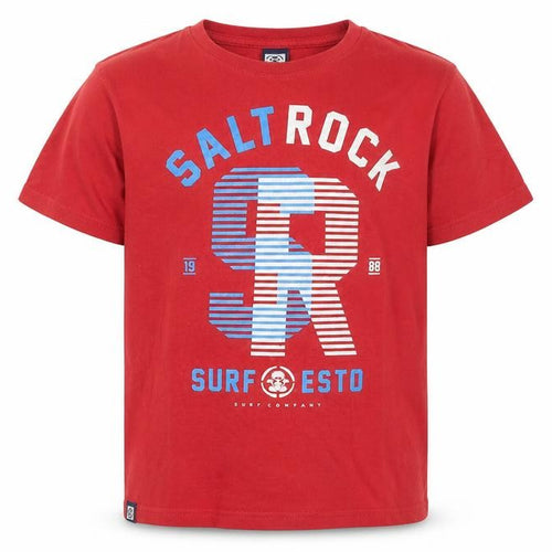 Saltrock Boys Red Graphic T-Shirt 9-10 Years Crew Neck