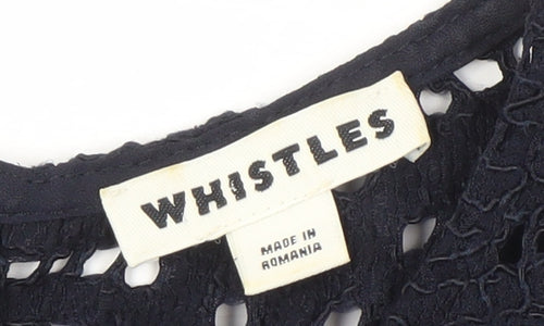 Whistles Women's Black A-Line Lace Dress Size 10