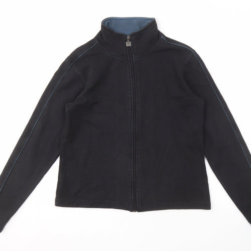 Fila Black Unisex Adults Fleece Jacket Size 12