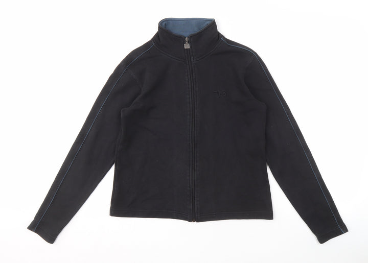 Fila Black Unisex Adults Fleece Jacket Size 12