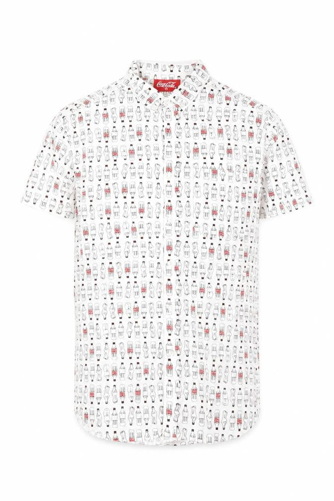 Front view of Coca-Cola Men's XS Multicoloured Graphic Shirt