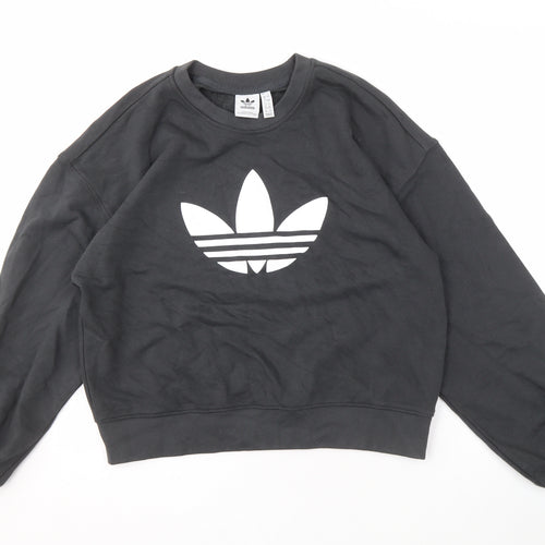 Adidas Women's Black Pullover Sweatshirt Size 8