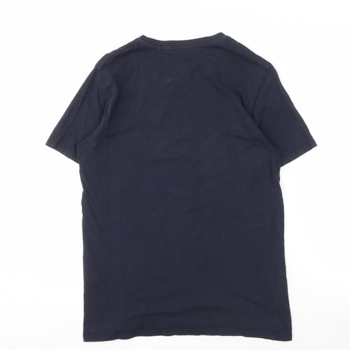Jack & Jones Men's Blue Crew Neck T-Shirt, Size M