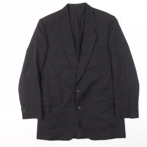 Crombie Men's Grey Wool Blazer Size 40L Formal Look