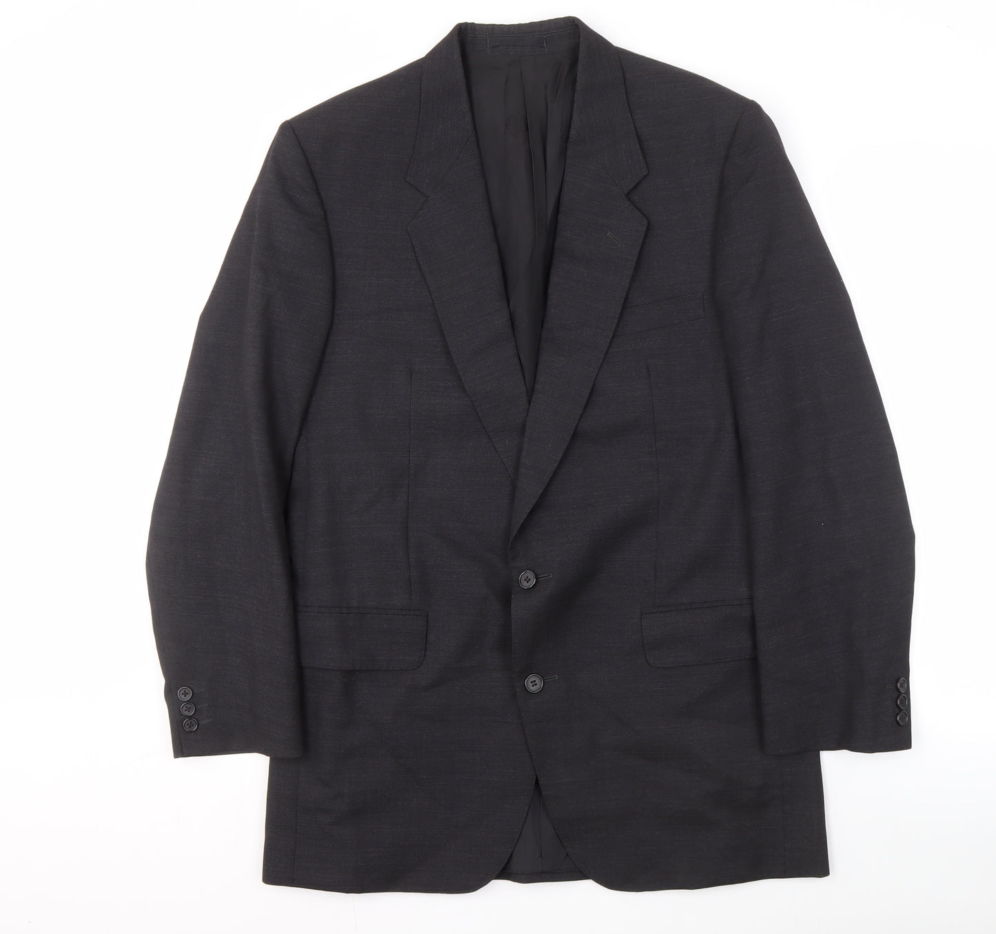 Crombie Men's Grey Wool Blazer Size 40L Formal Look