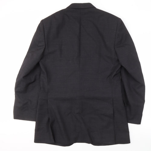 Crombie Men's Grey Wool Blazer Size 40L Formal Look