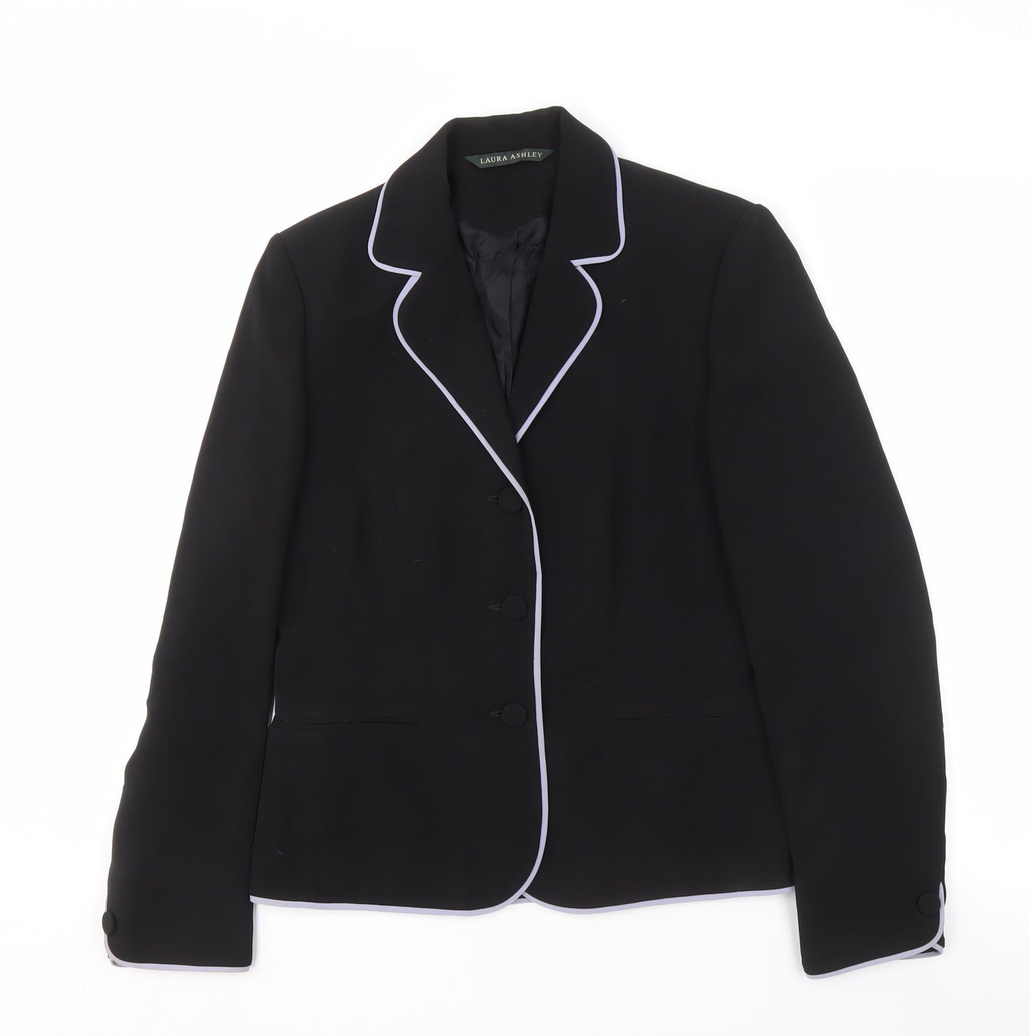 Laura Ashley Women’s Black Blazer, Size 10, Polyester