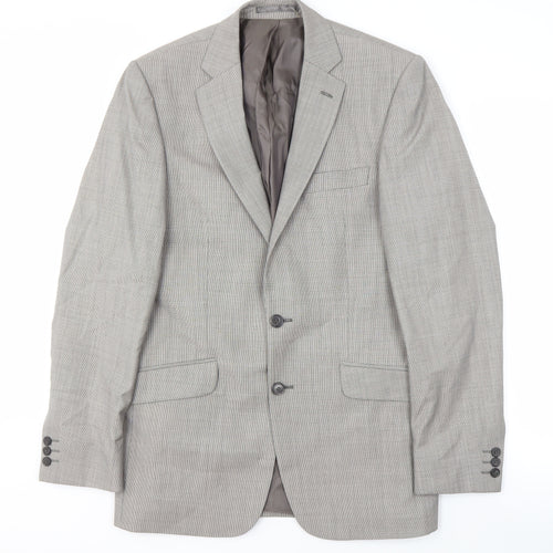 Jeff Banks Men's Grey Long Blazer Size 38 Formal Jacket