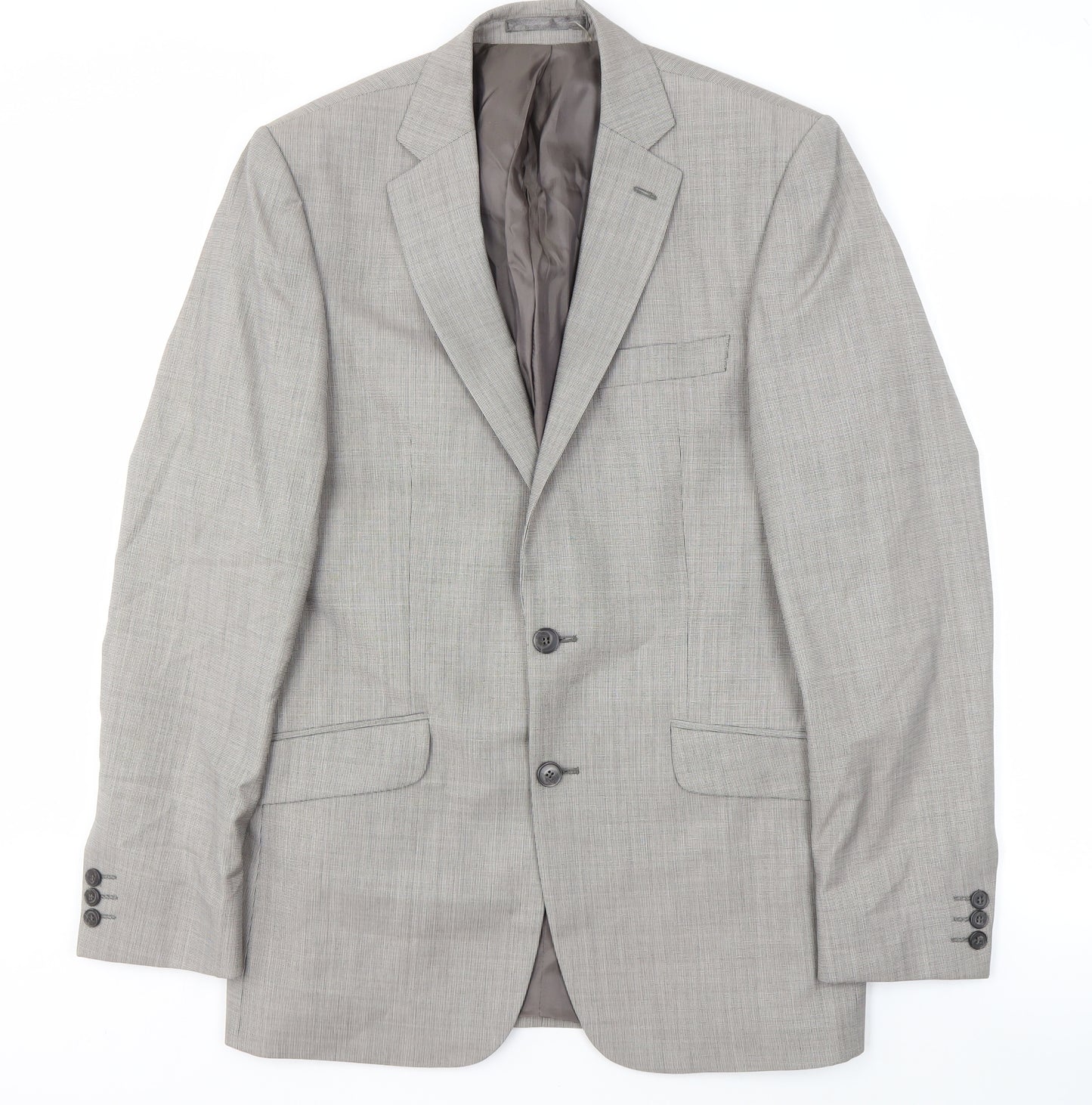 Jeff Banks Men's Grey Long Blazer Size 38 Formal Jacket