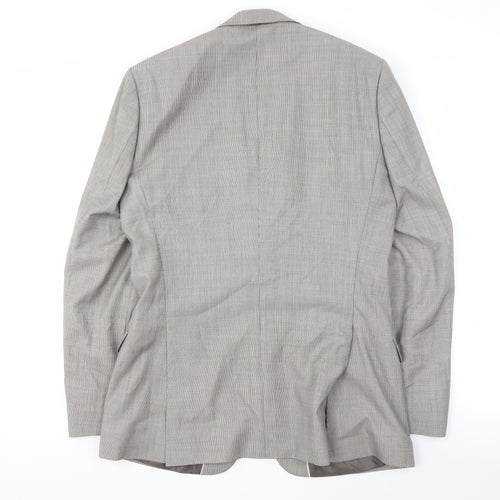 Jeff Banks Men's Grey Long Blazer Size 38 Formal Jacket