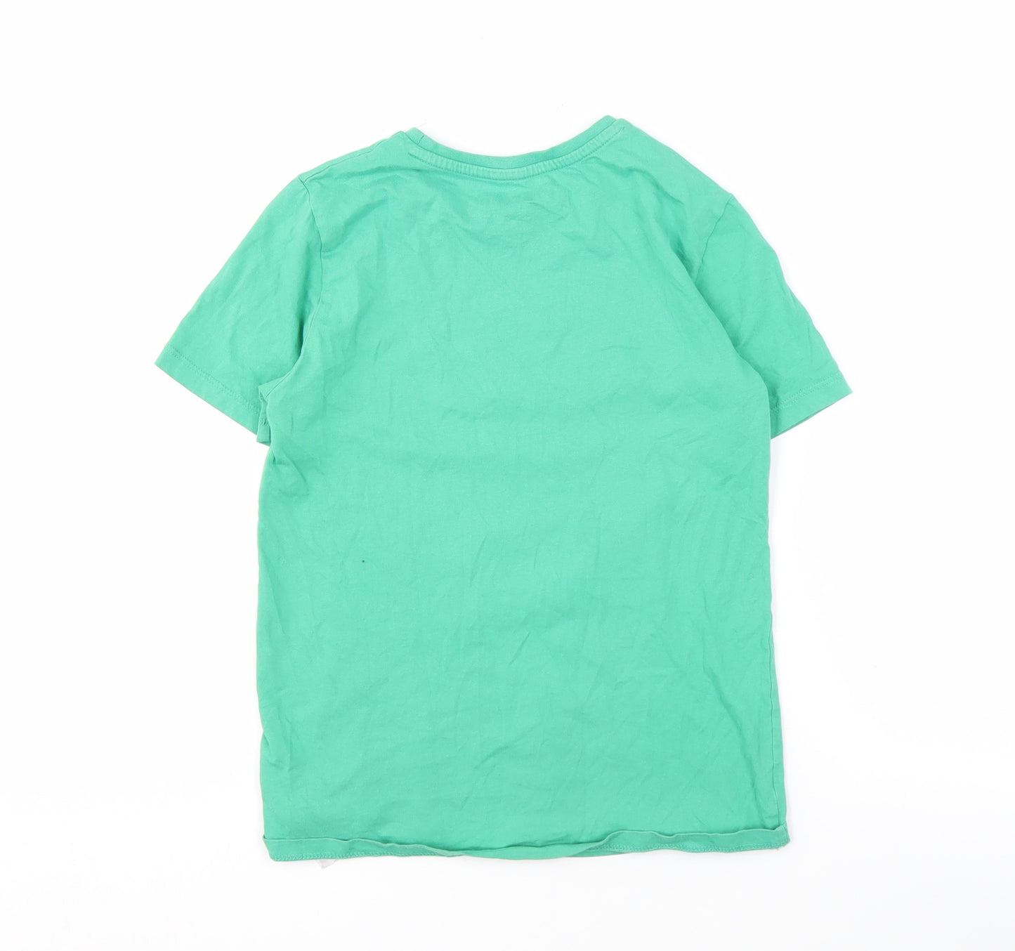 Minecraft Boys Green Graphic T-Shirt 10 Years Sequin Logo