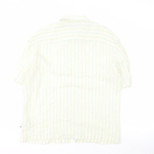 Ted Baker Men Ivory Striped Regular Fit Shirt