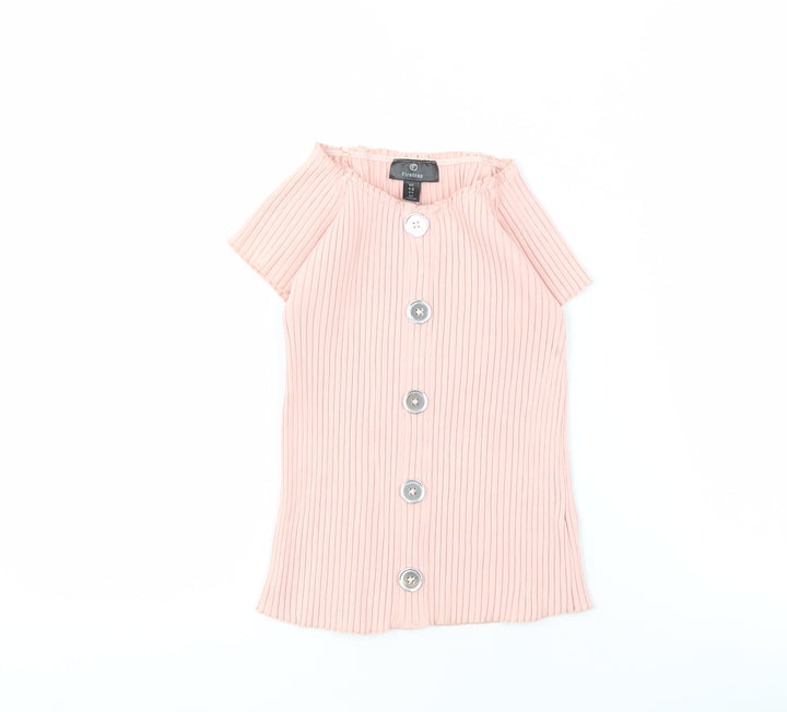 Firetrap Girls Pink Striped Button Shirt - 13 Years