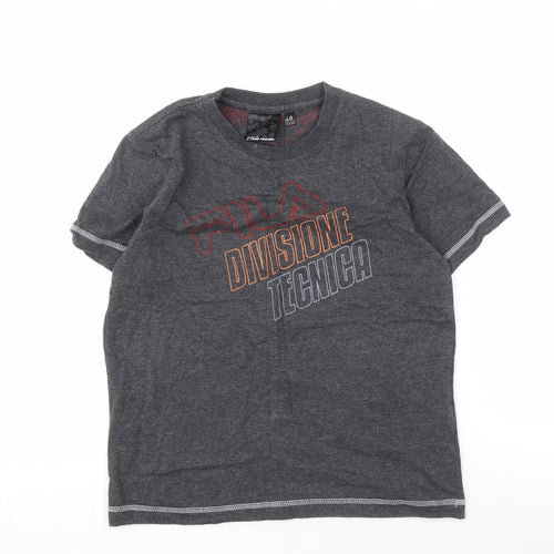 Fila Boys Grey Logo T-Shirt, Short Sleeve, Size L