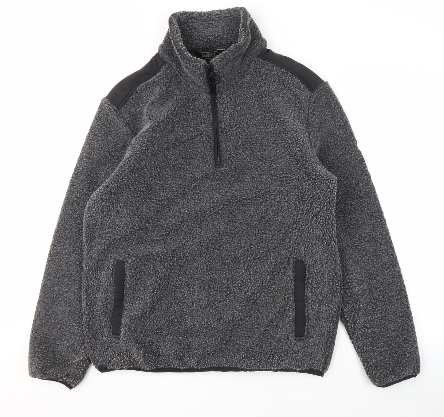 Regatta Men's Grey Fleece Pullover, Size M, 1/2 Zip