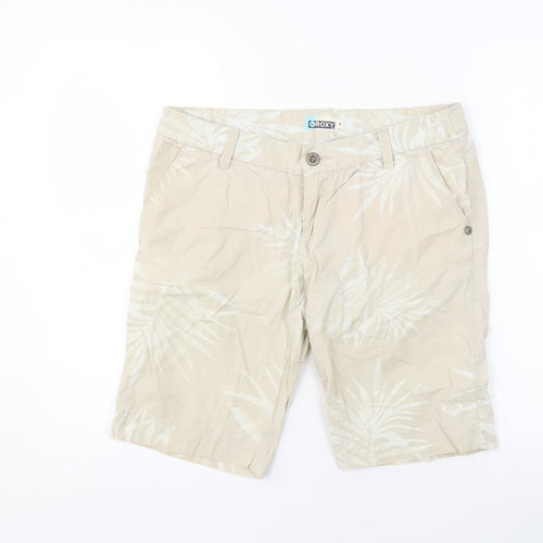 Roxy Unisex Beige Floral Chino Shorts - Size 40 Casual