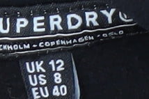Superdry Women's Black Pullover Hoodie Size 12