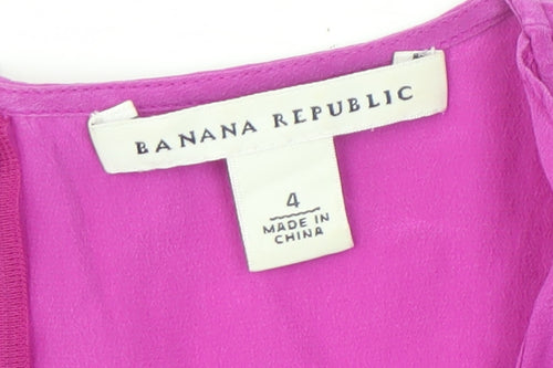 Banana Republic Women's Purple Silk Blouse Size 4
