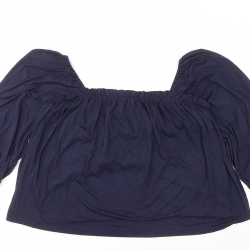 Boden Women's Blue Tunic Blouse, Size 18, 3/4 Sleeve
