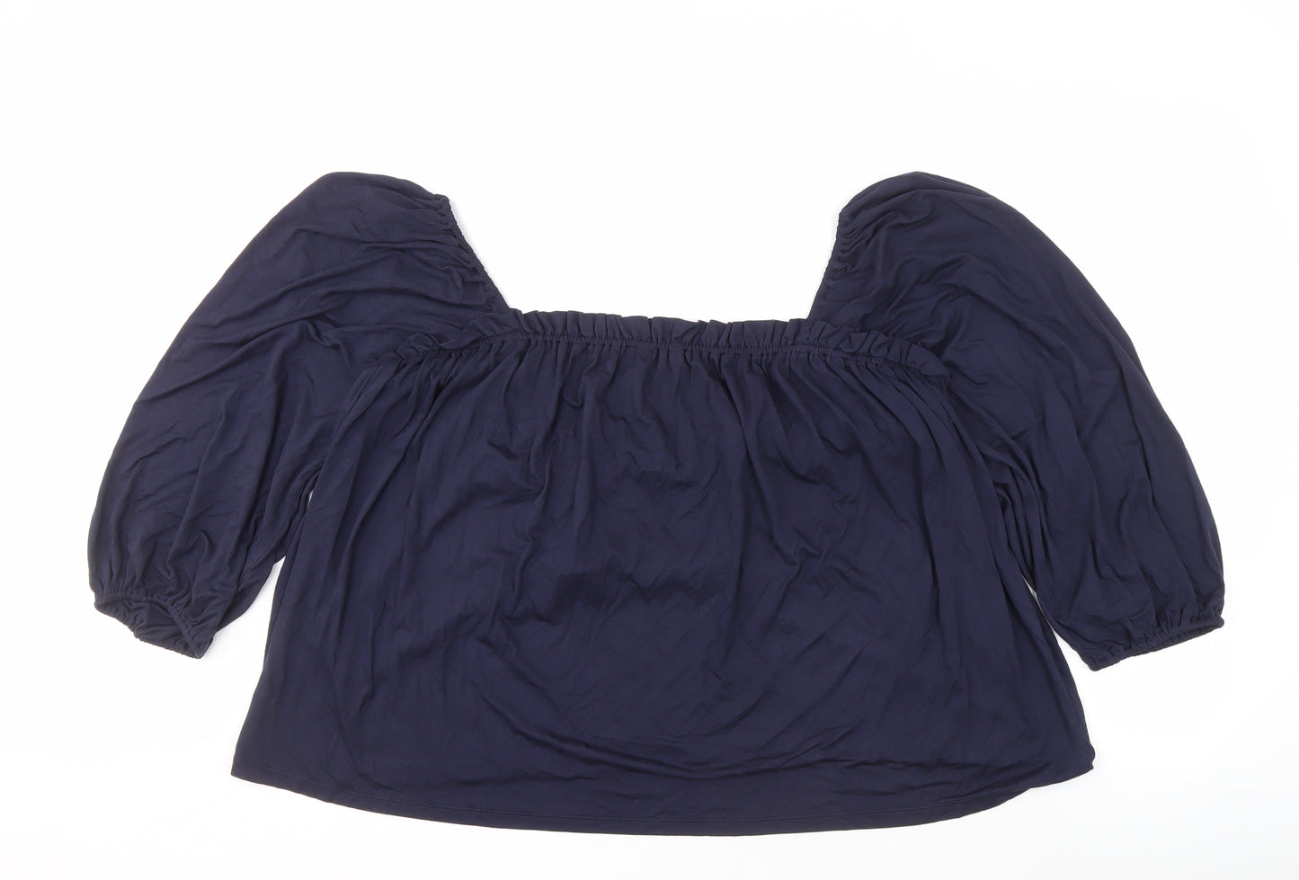 Boden Women's Blue Tunic Blouse, Size 18, 3/4 Sleeve